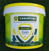 GroTurf Fertiliser 8kg (Covers 160m2 existing lawn or 267m2 new lawn) - $45.10